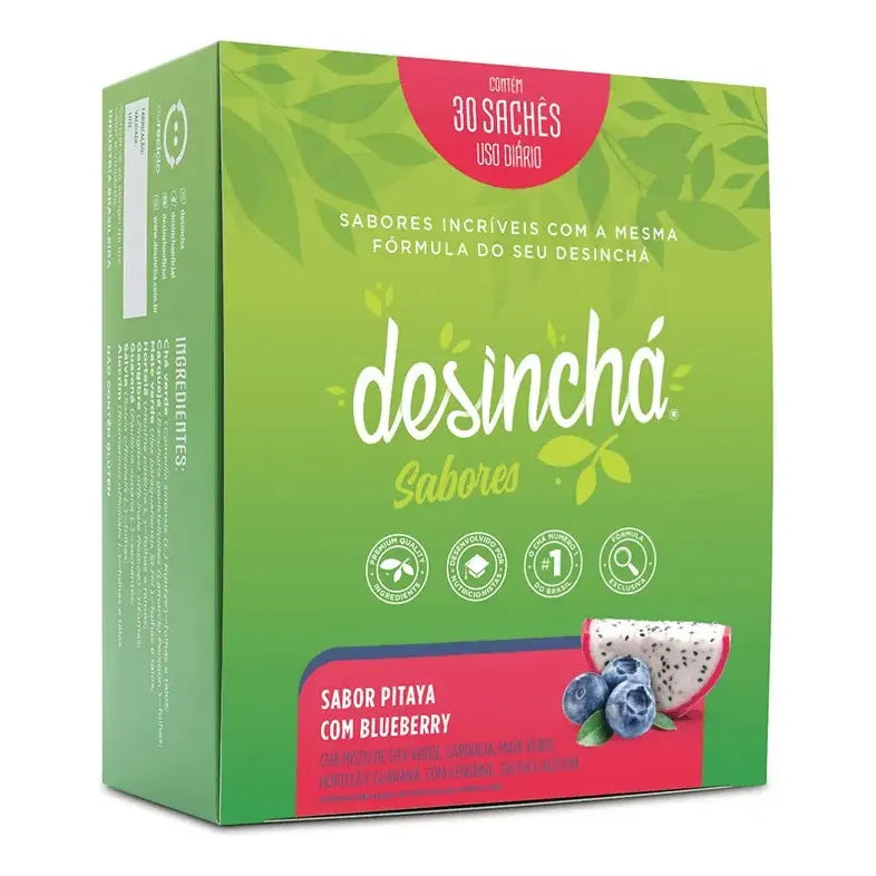 Desinchá Pitaya com Blueberry - Display 30 Envelopes (45g)